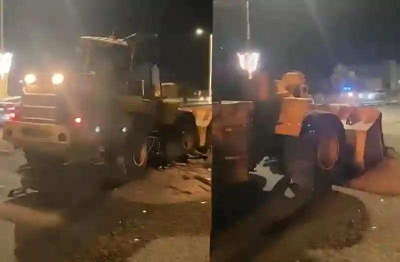 فيديو لحظة أزاله مطب صناعي سبب انقلاب وتطاير السيارات في جازان 