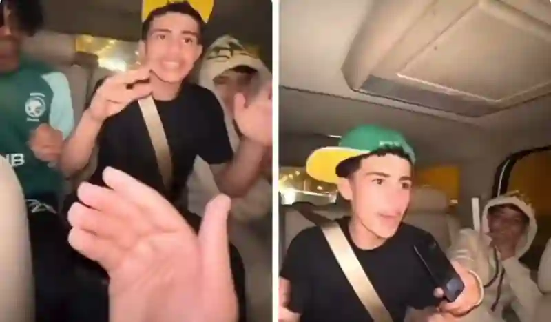 فيديو كرستيانو جونيور يغني أغنية سعودية مع اصحابه داخل سيارة فخمة 