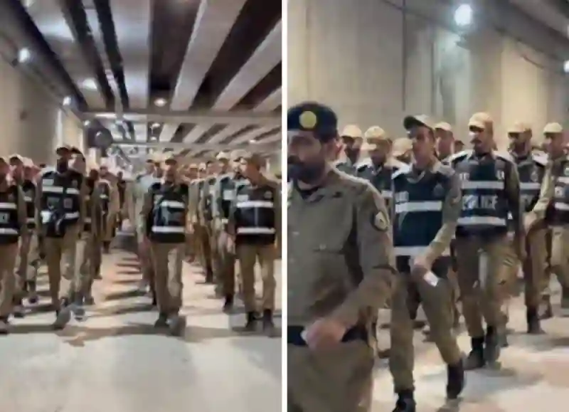 فيديو مسيرة ضخمة لرجال الأمن في مشعر الجمرات والكشف عن سببها 