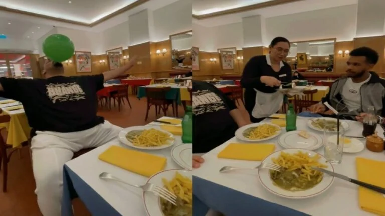 شاهد صديق البليهي يحرجه في مطعم في الدوحة 