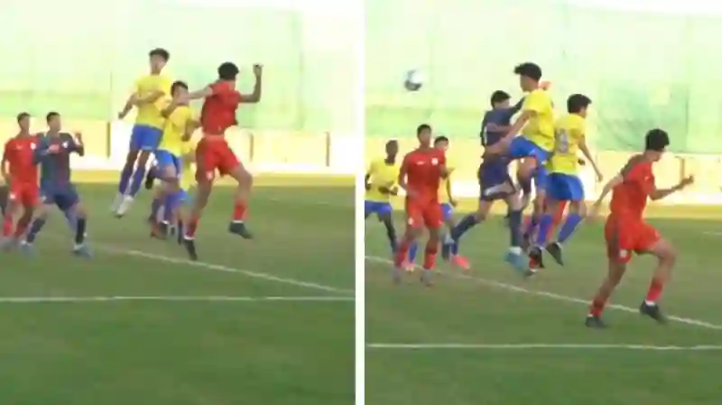 بالفيديو نجل رونالدو يتفوق على والده ويطير في الهواء ليسجل هدف رائع لفريق أكاديمية النصر 