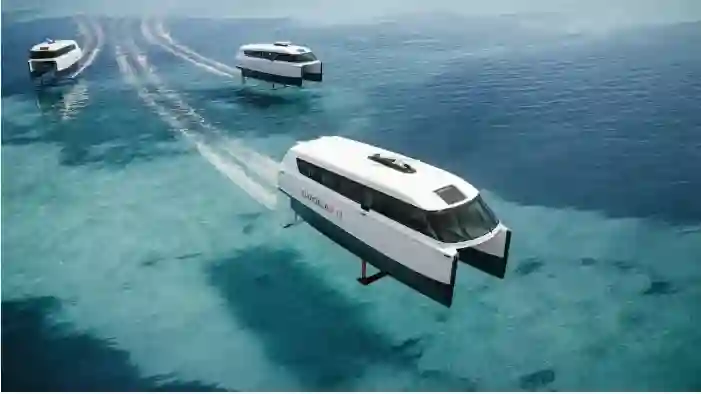 فيديو يكشف حقيقة السفن الكهربائية الطائرة في نيوم 