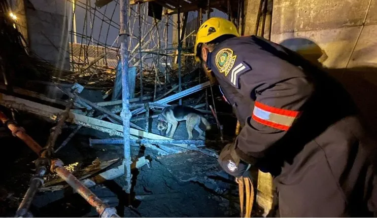 التفاصيل الكاملة لحادث حي الصحافة والمحل الذي سقطت واجهته على رؤوس المارة 