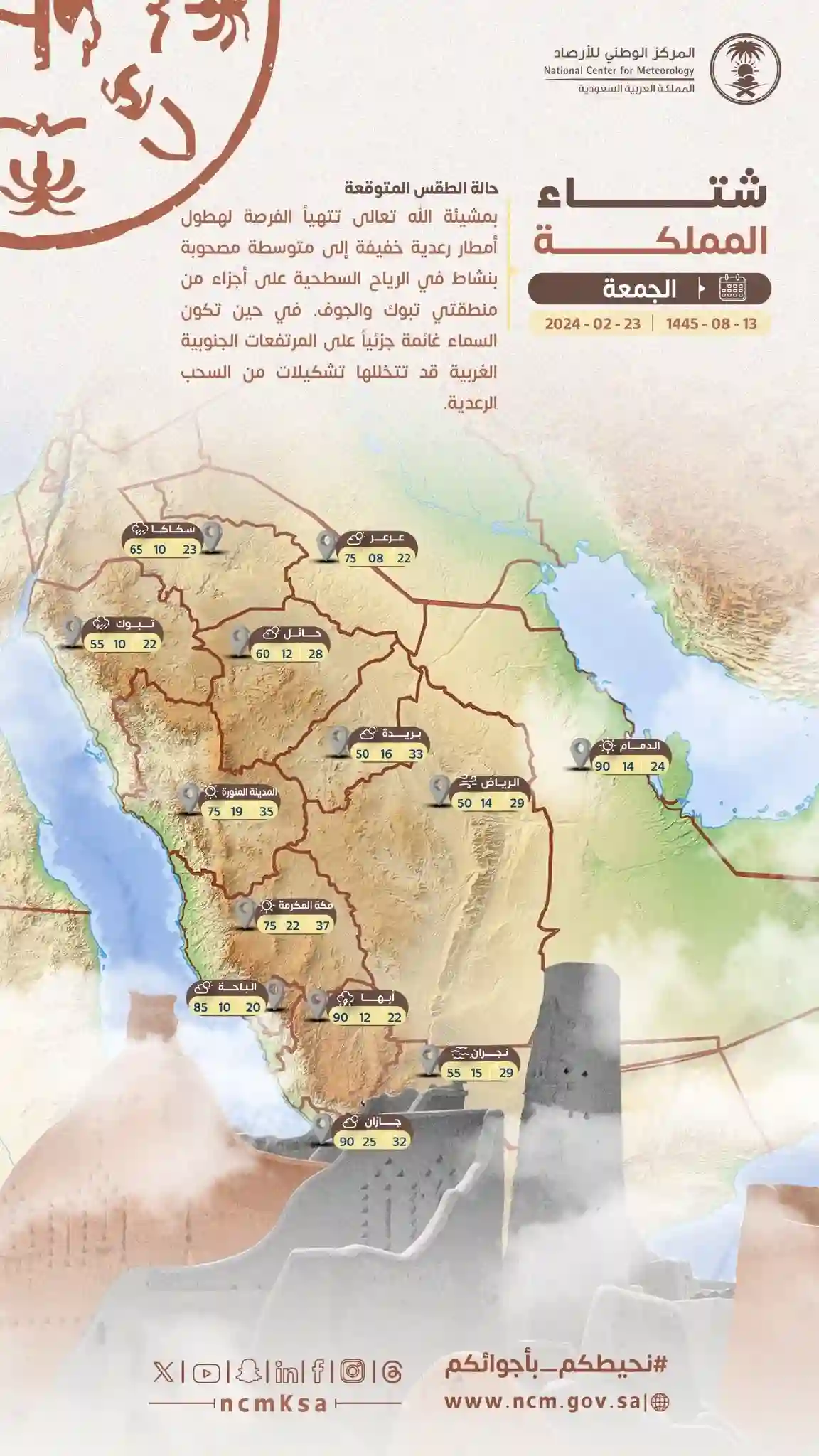 تحذير عاجل باللون الأحمر من الأرصاد لسكان الرياض ومكة المكرمة حتى هذا التاريخ من خطر أمطار