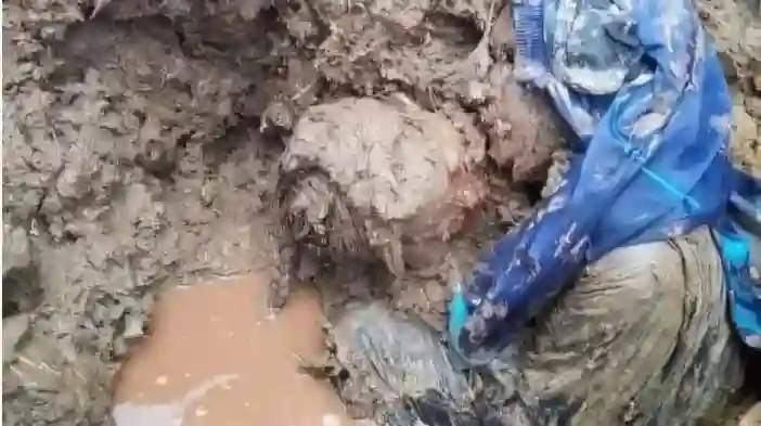 القصة الكاملة لصورة المرأة اليمنية التي عثر عليها تحتضن طفلها في سيول ملحان شمال المين 