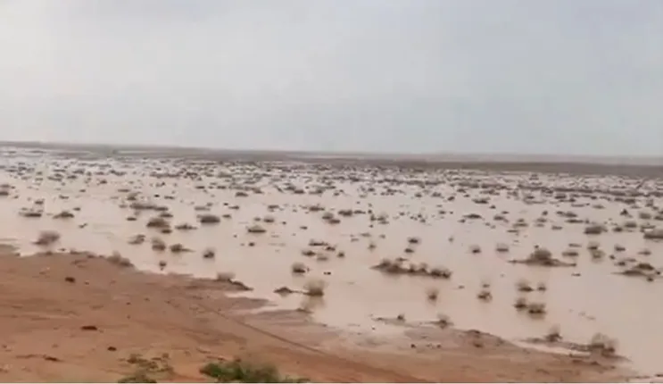 فيديو ما فعلته الأمطار والسيول بالقصيم 