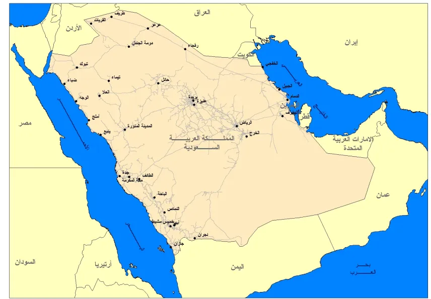 السعودية24 - خريطة السعودية 