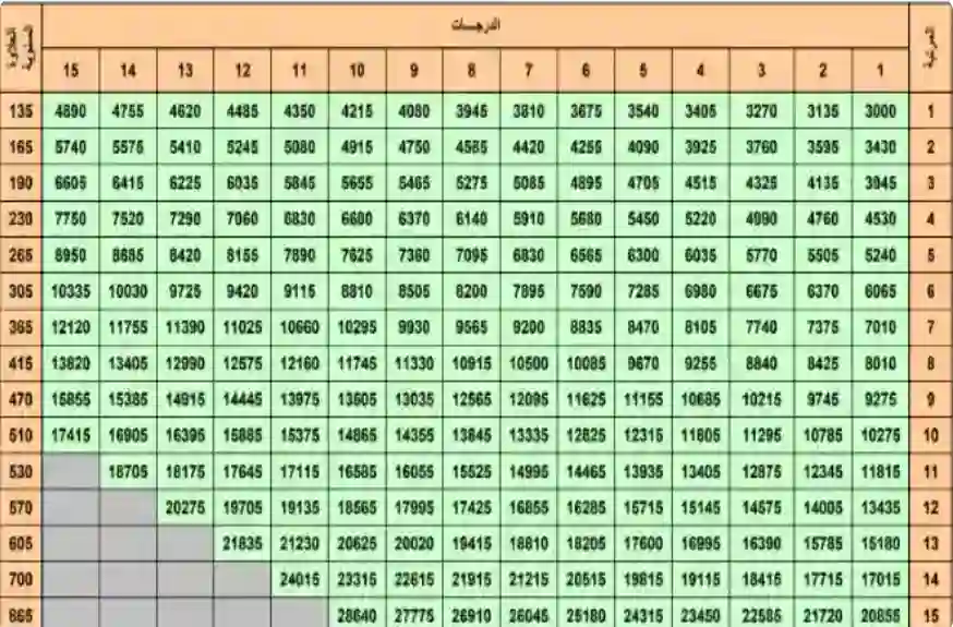 سلم رواتب الفرد العسكري في السعودية بعد إضافة العلاوات والبدلات الجديدة